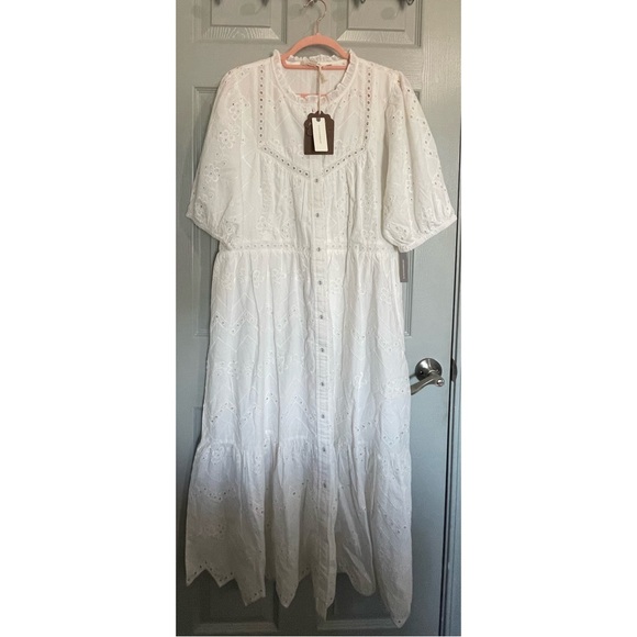 Anthropologie Cymbeline Eyelet Maxi Dress NWT SZ XL - Picture 6 of 13